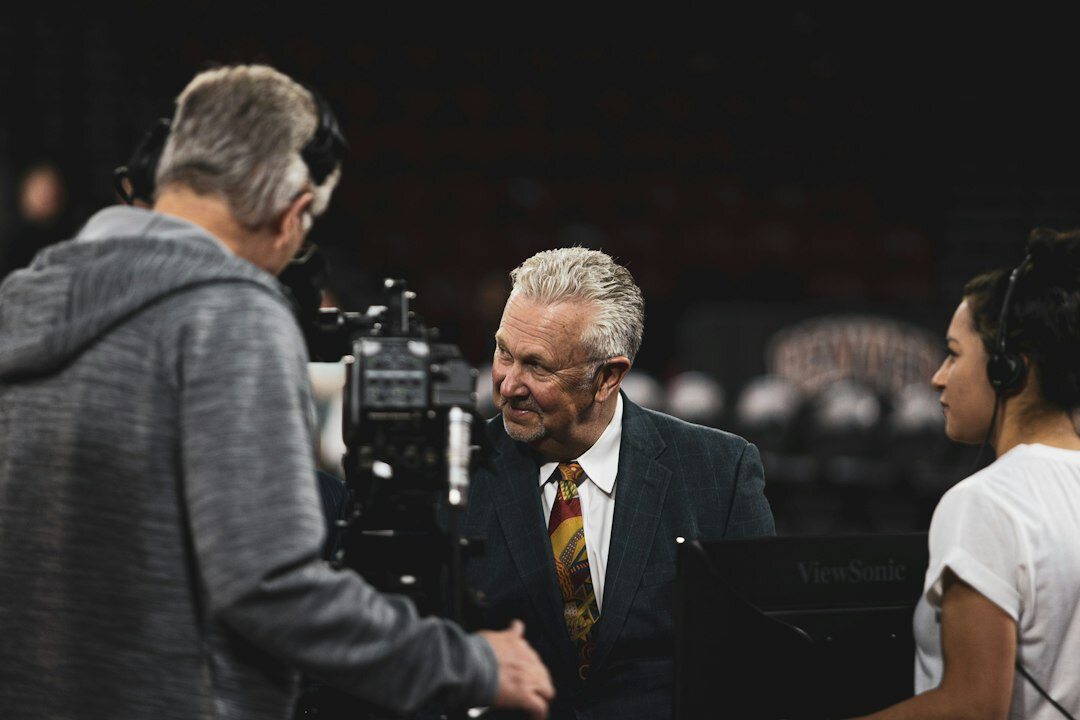 celebrity interview on stage