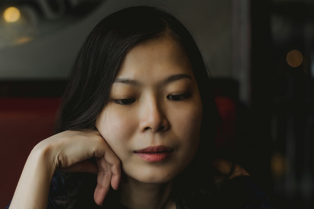 Portrait of a Japanese woman in her 40s, senior writer